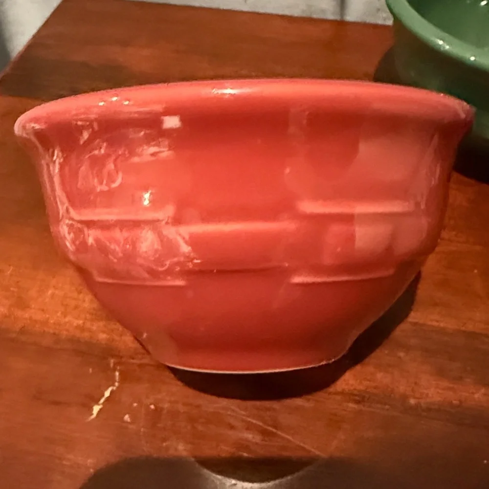 Longaberger Red and Green Ceramic Prep Bowls